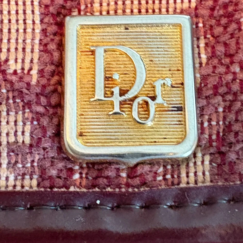 Dior Rich Burgundy Vintage Oblique Wallet